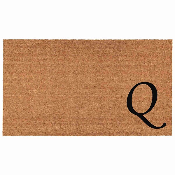 Calloway Mills Monogram Door Mat, Black, Natural, 18 in W x 30 in L 153621830Q - main